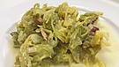 3.	Bamberger Spitzwirsing in Speck-Rahm-Sauce mit zweierlei Kartoffeln (Bamberger Hörnla und blauer Trüffelkartoffel) | Bild: BR