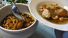 Die schwäbische Hochzeitssuppe ist reich an Knödeln und Spätzle | Bild: BR / Georg Bayerle