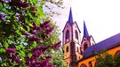 Mai-Impression aus Hof: Die Türme von St. Marien in der Hofer Altstadt. | Bild: Liane Mohringer, Hof, 08.05.2025
